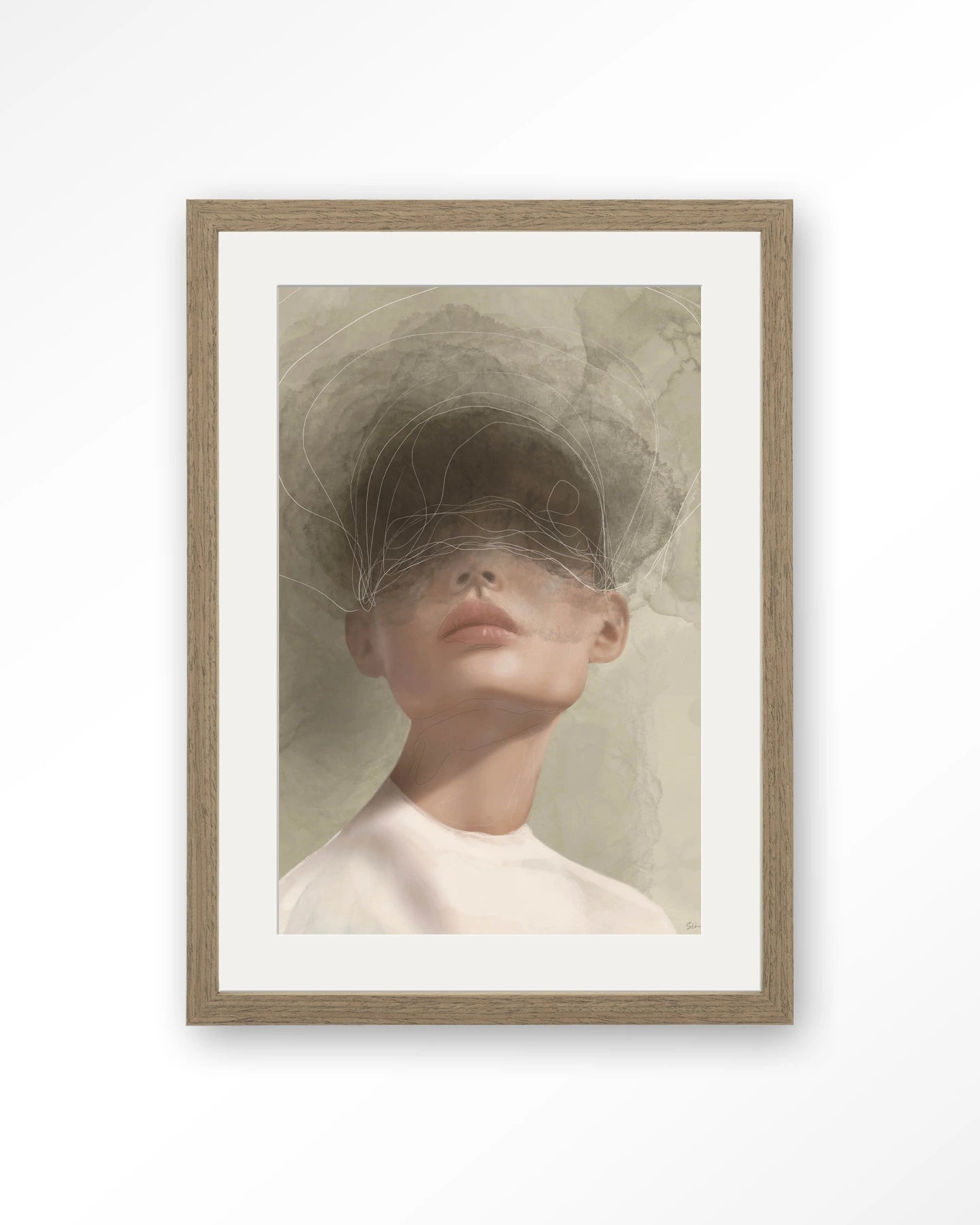 Fotolijst Blind Mist lijst donkerbruin 50x70 cm