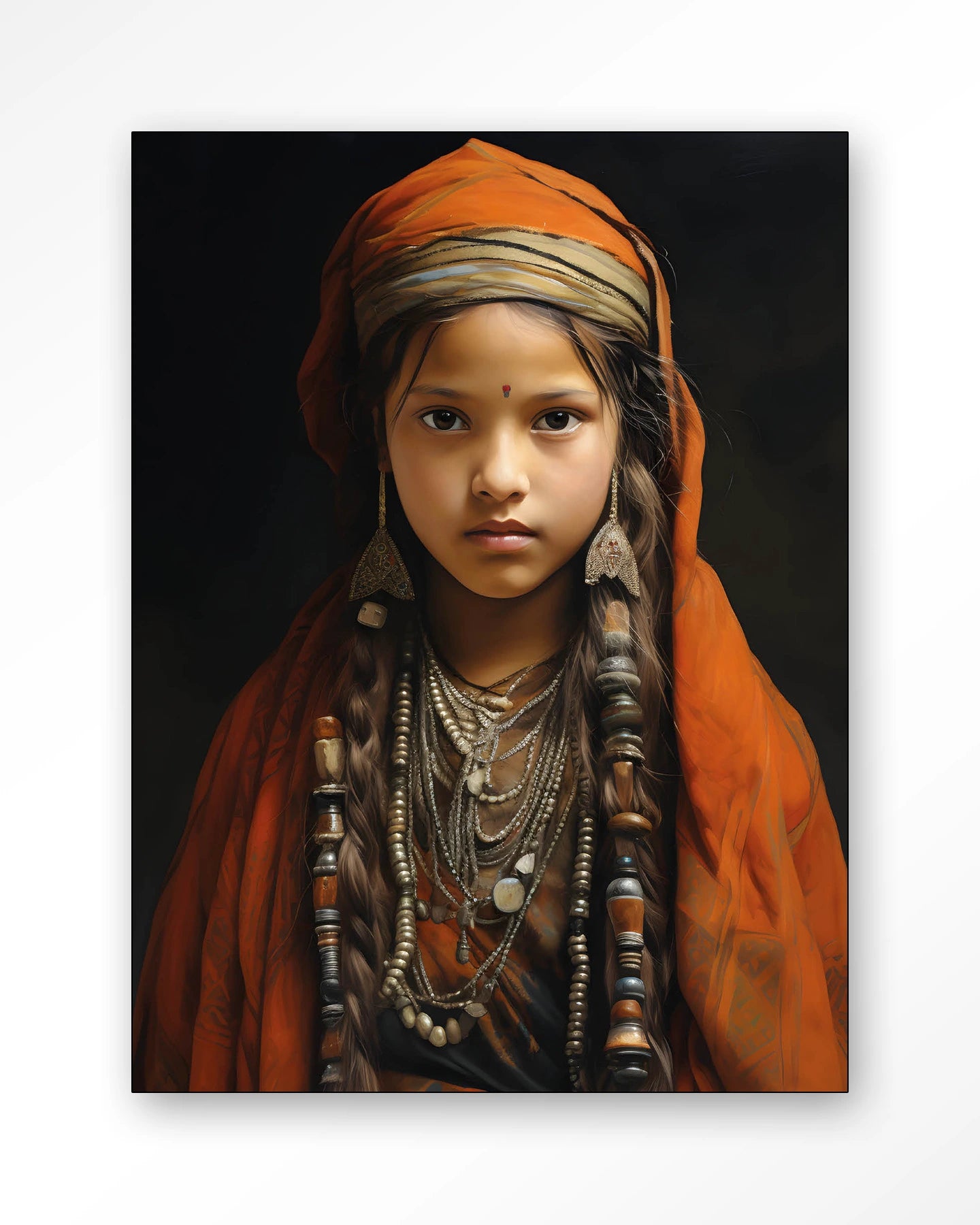 Wandkleed Traditional Gril frame zwart 110x145 cm
