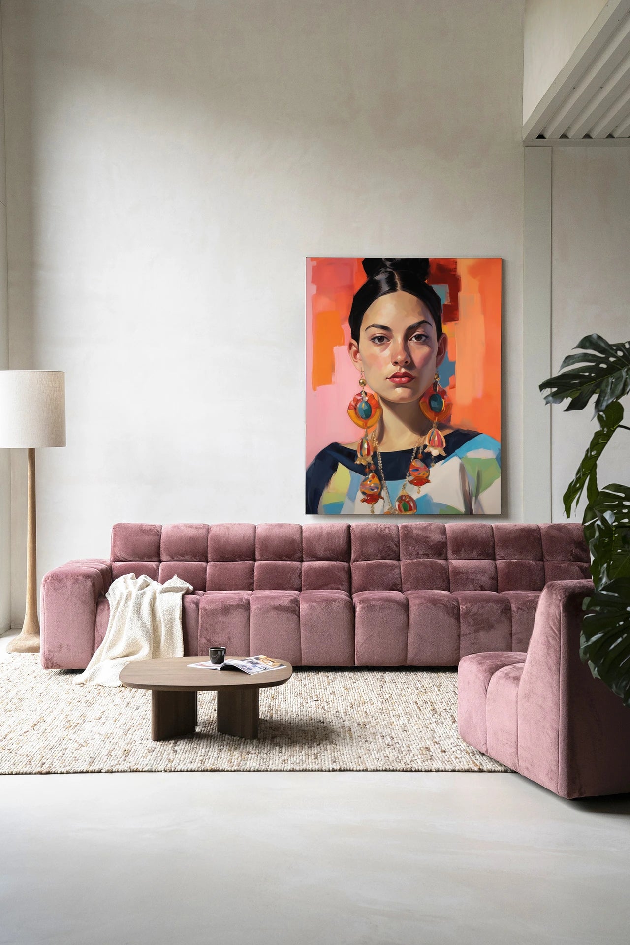 Wanddoek Senorita 110x145 cm floating frame zwart