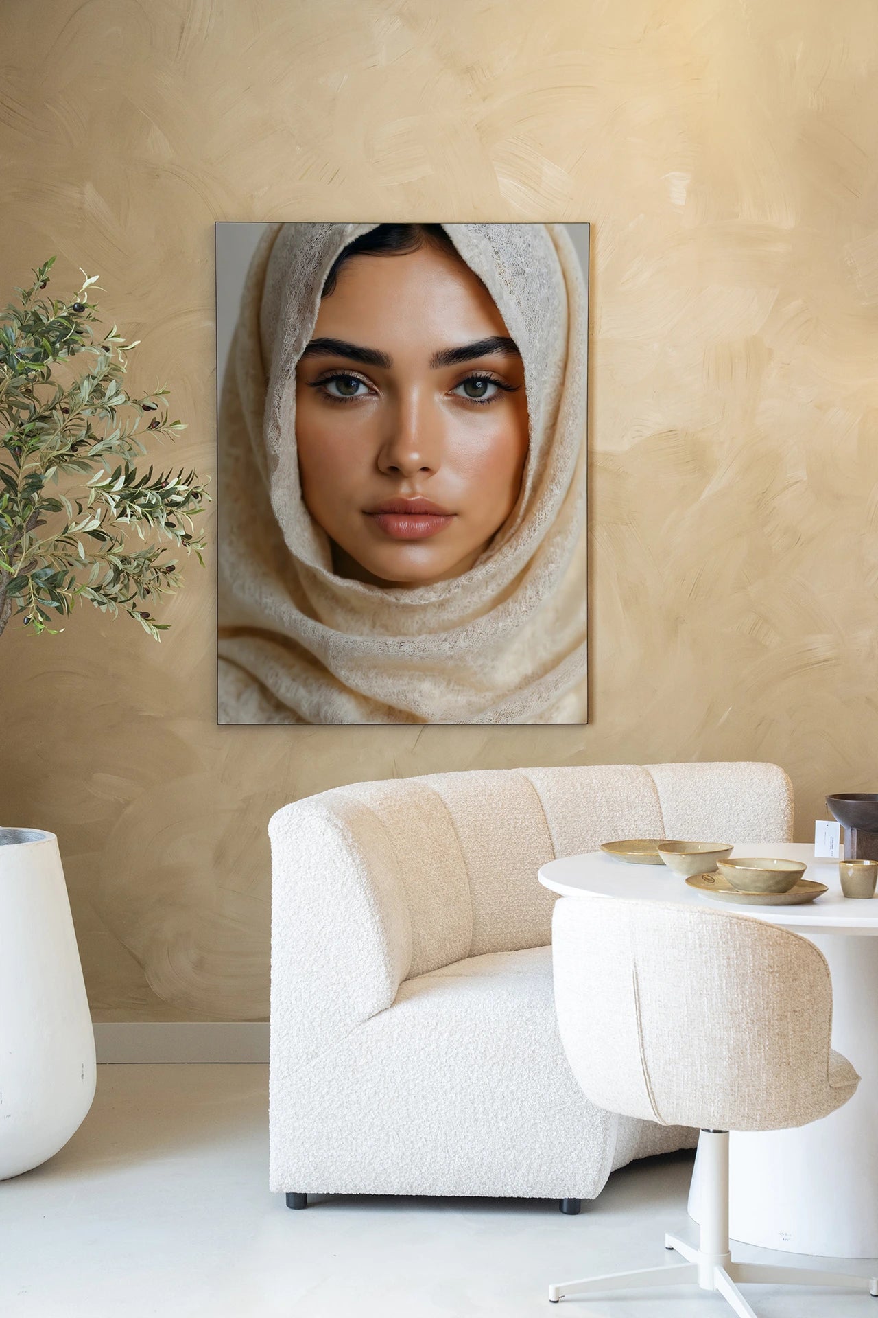 Wandkleed Sahara 110x145 cm frame zwart