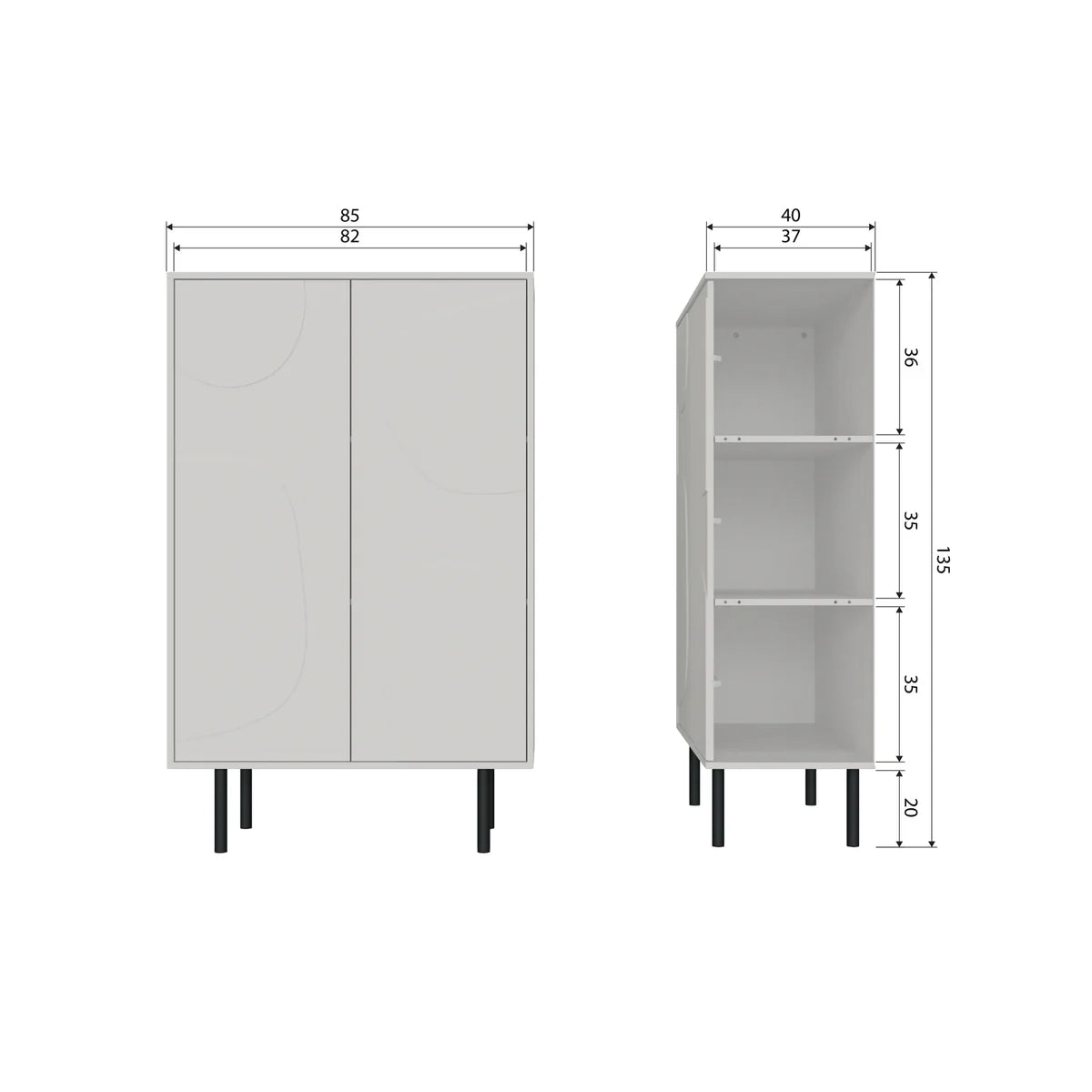 Kast Cadiz mist