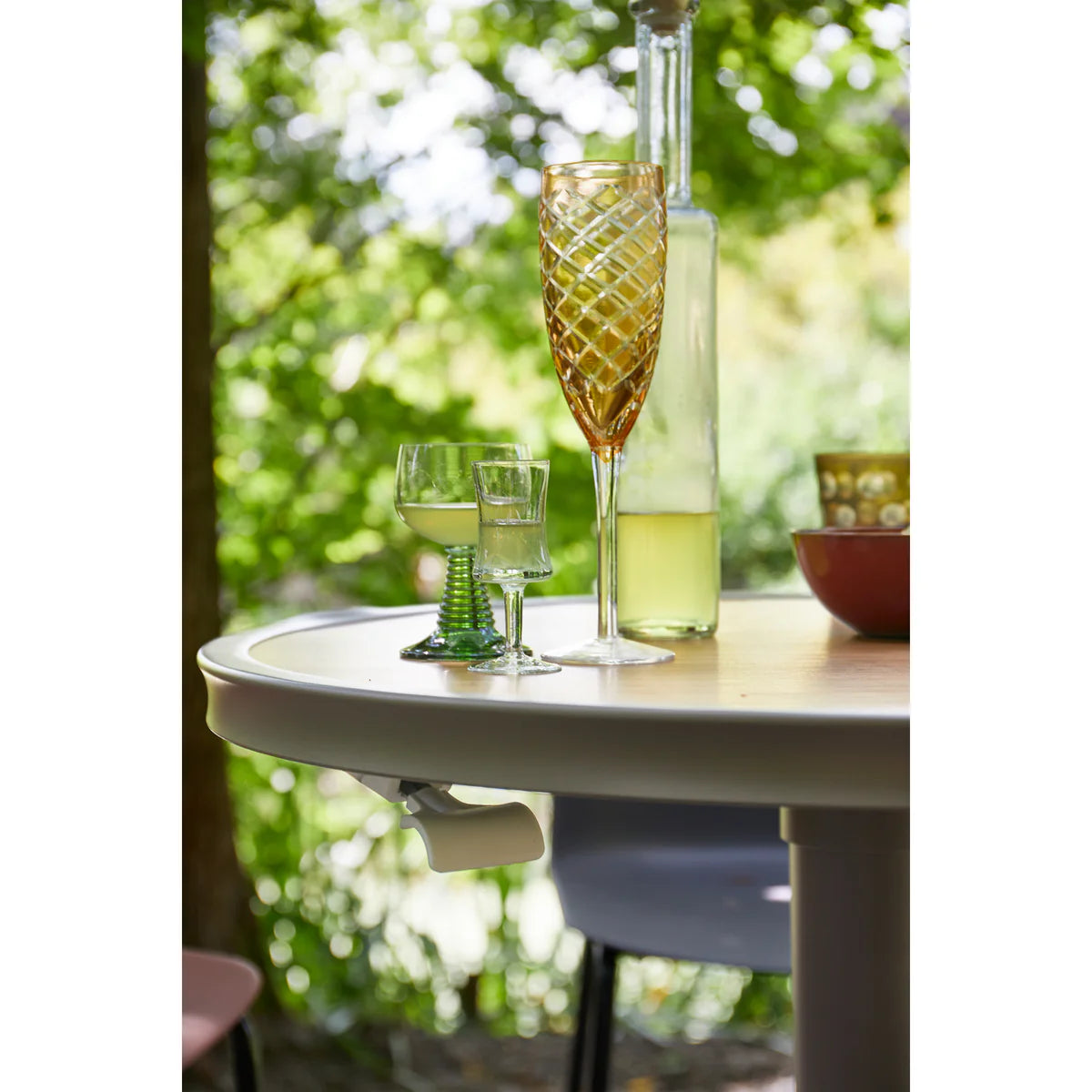 (bar)tafel Jeppe in hoogte verstelbare aluminium bruin/grijs 110x70x70 cm