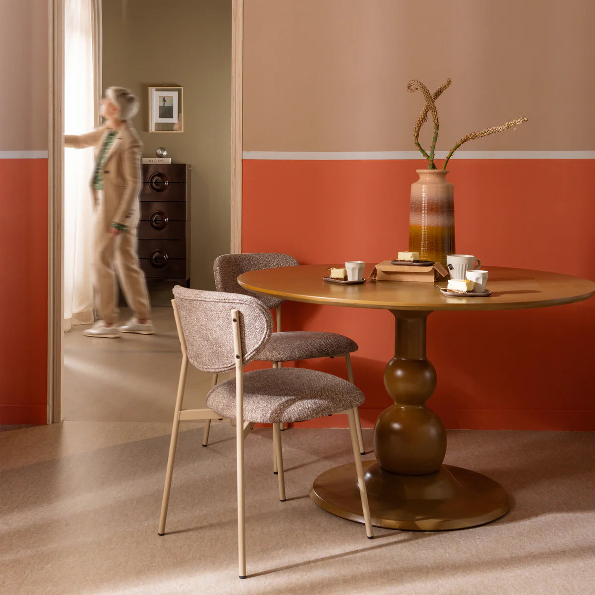 Valor eetkamerstoel zand 77x46x56 cm