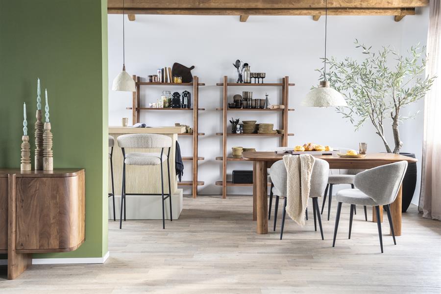 Wandkast Julian Acacia hout bruin 110x45x170 cm