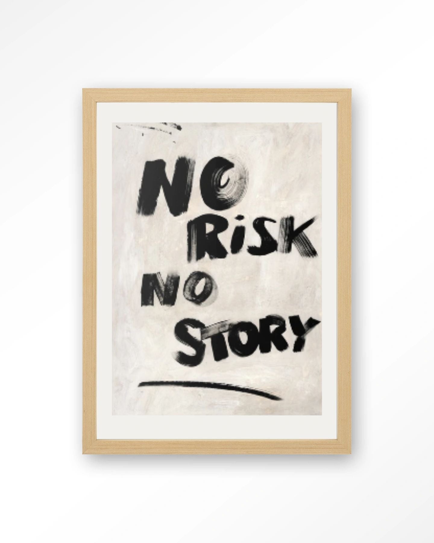Fotolijst No Risk, No Story lijst naturel 50x70cm