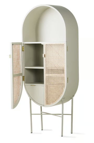 Kast retro Ovaal lichtgrijs 160x65x30 cm