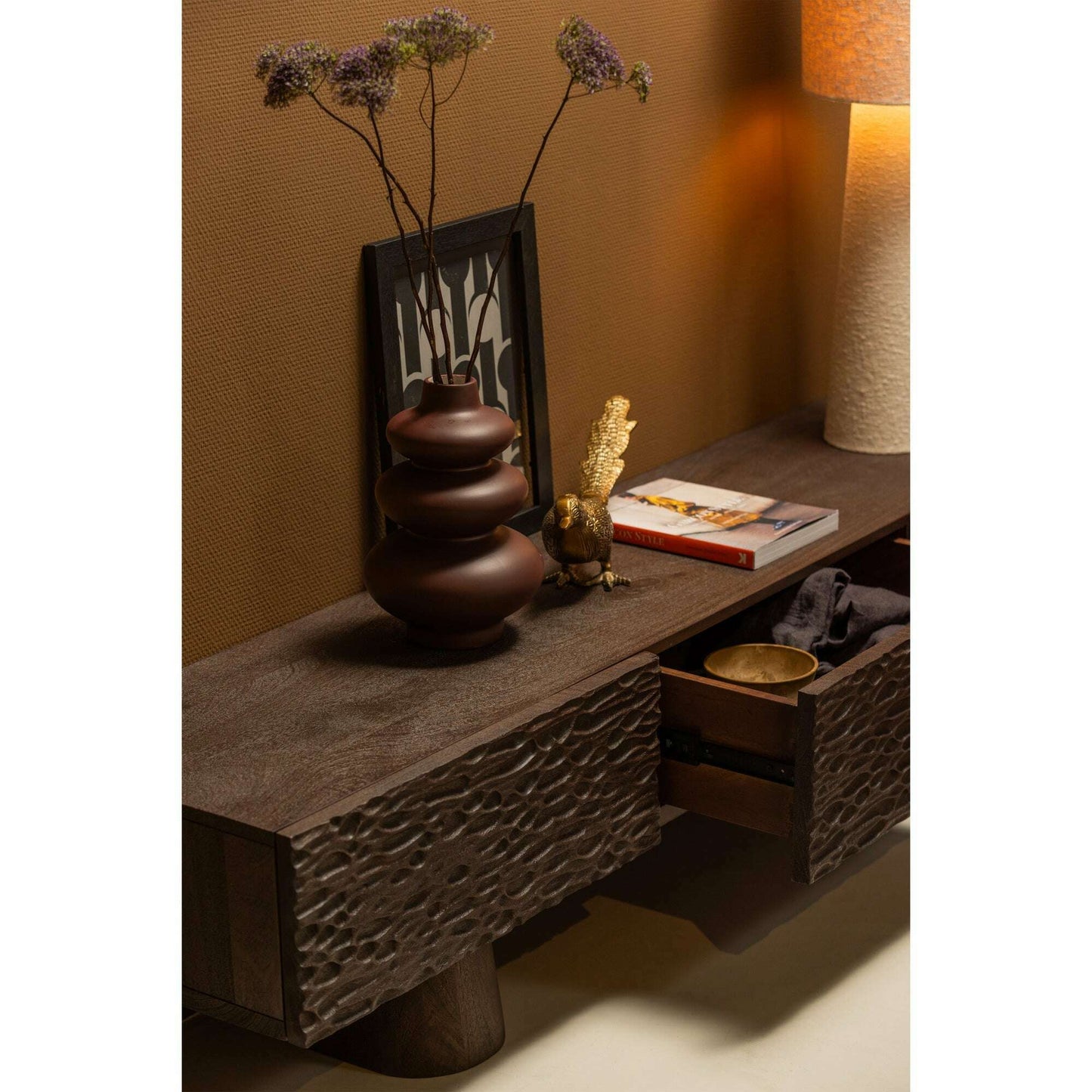 BePureHome Sensual vaas keramiek L merlot