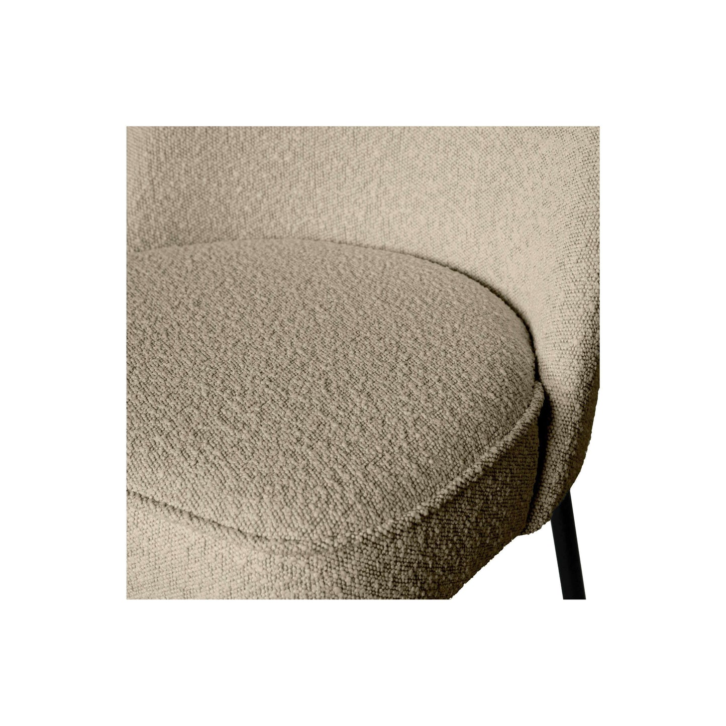 BePureHome Vogue eetkamerstoel bouclé beige