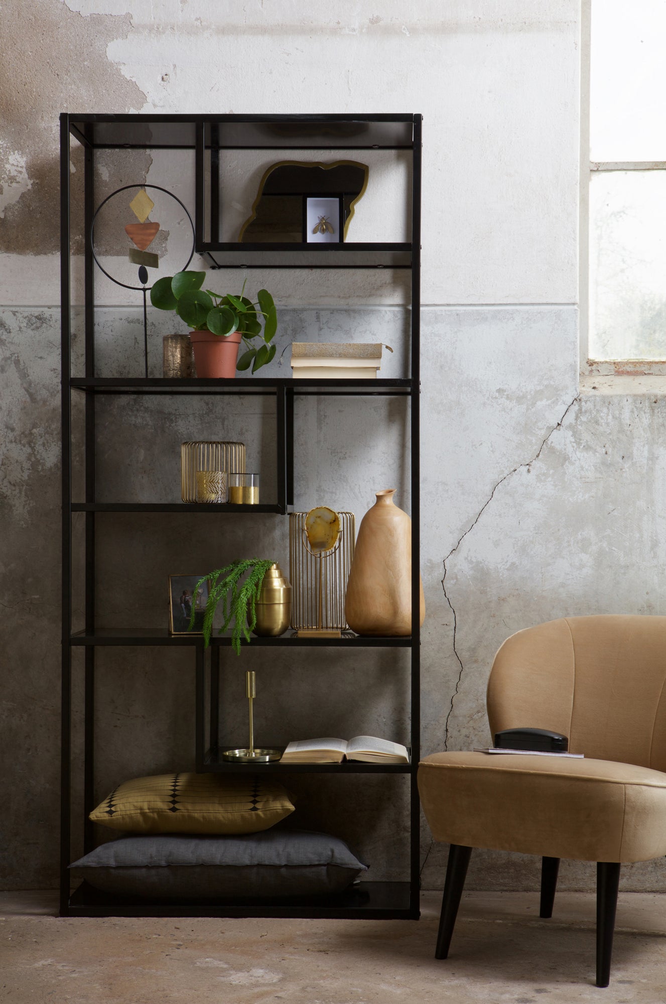 Wandrek Teun 180x80x35 zwart