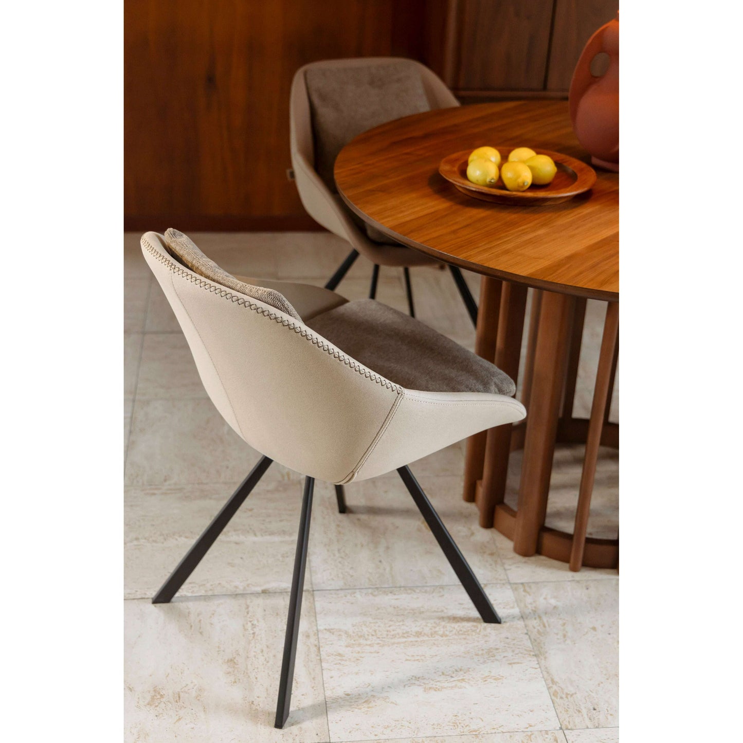 Dutchbone Wakefield eetkamerstoel ivory