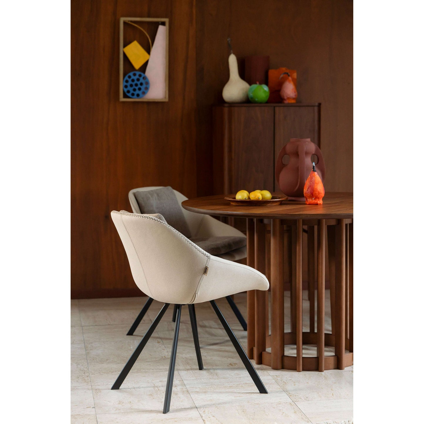 Dutchbone Wakefield eetkamerstoel ivory