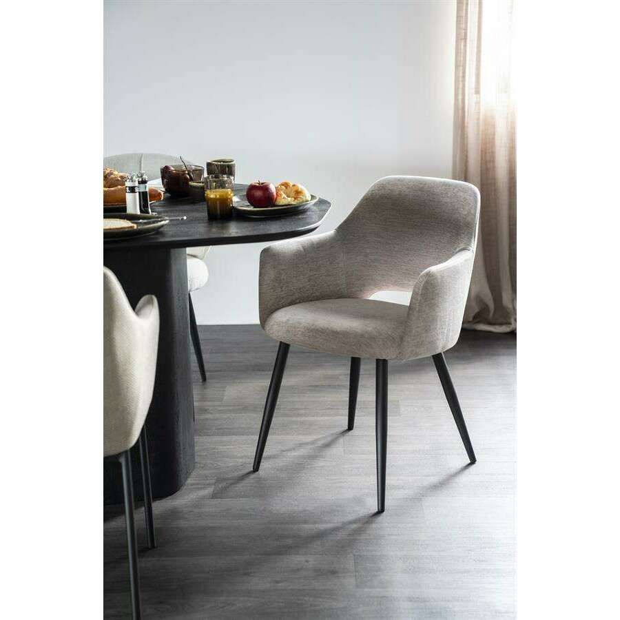 Eleonora Esmee eetkamerstoel met leuning beige mellow