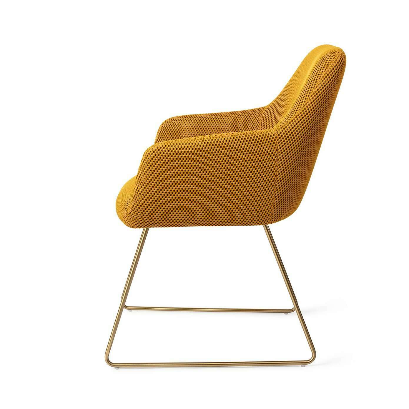 Jesper Home Hiroo eetkamerstoel groovy garam|slide gold