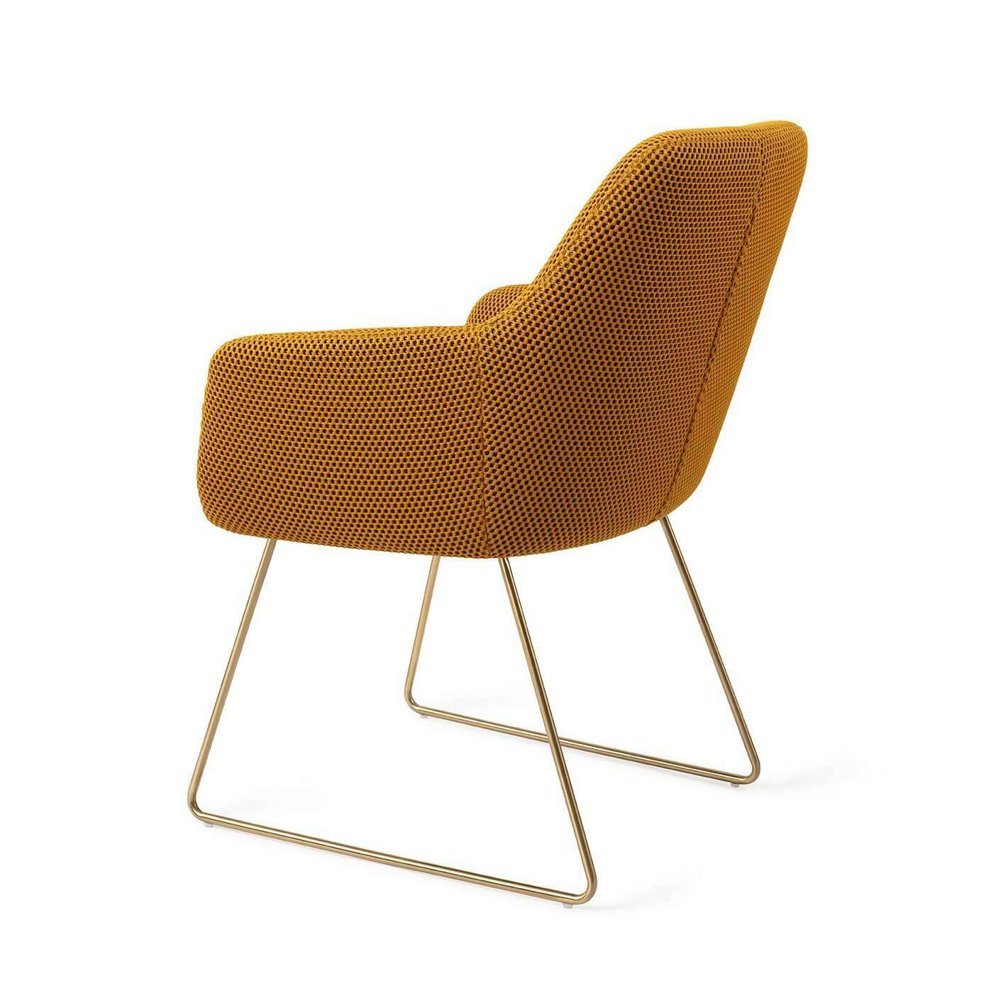 Jesper Home Hiroo eetkamerstoel groovy garam|slide gold