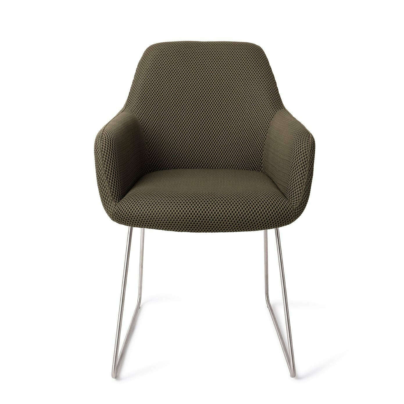 Jesper Home Hiroo eetkamerstoel jungle jewel|slide steel