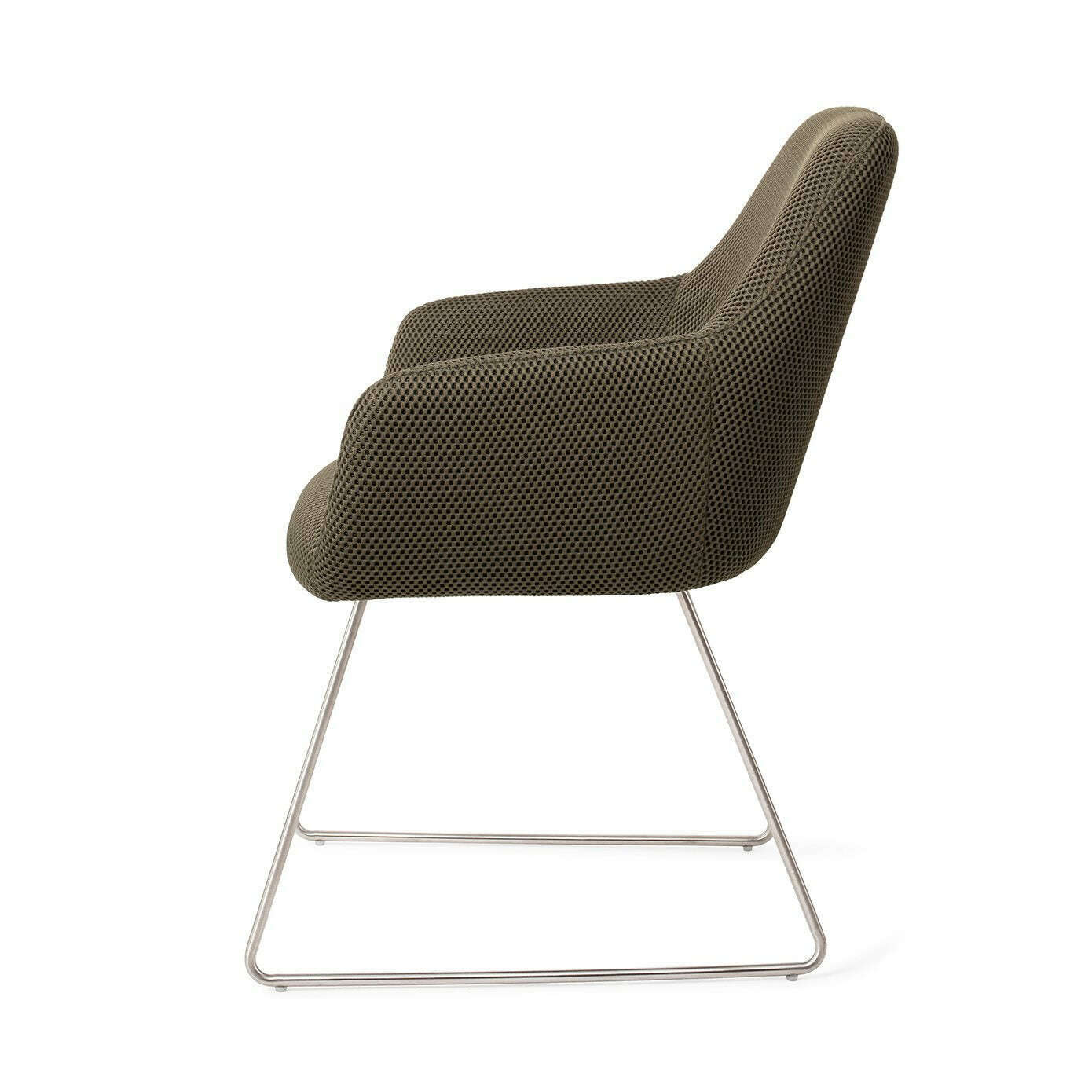 Jesper Home Hiroo eetkamerstoel jungle jewel|slide steel