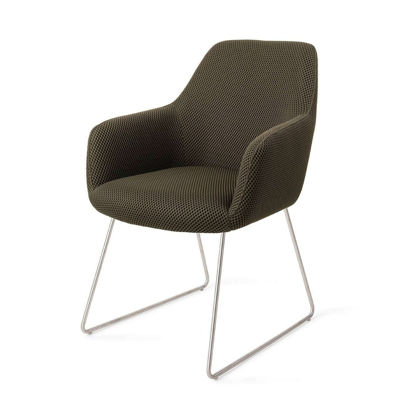 Jesper Home Hiroo eetkamerstoel jungle jewel|slide steel