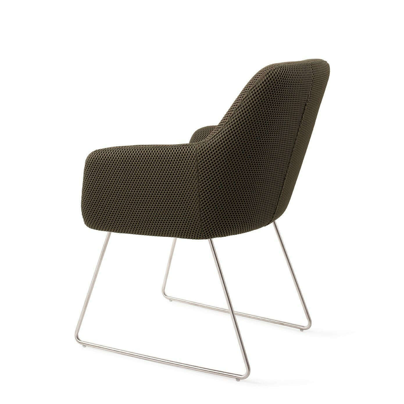 Jesper Home Hiroo eetkamerstoel jungle jewel|slide steel