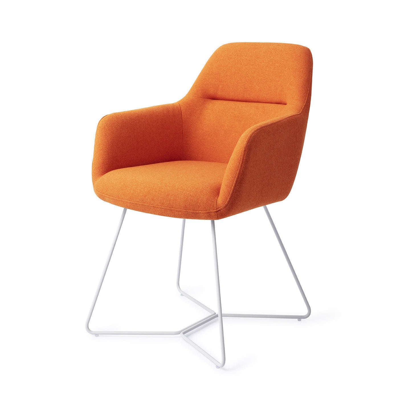 Jesper Home Kinko eetkamerstoel Tangerine|beehive white