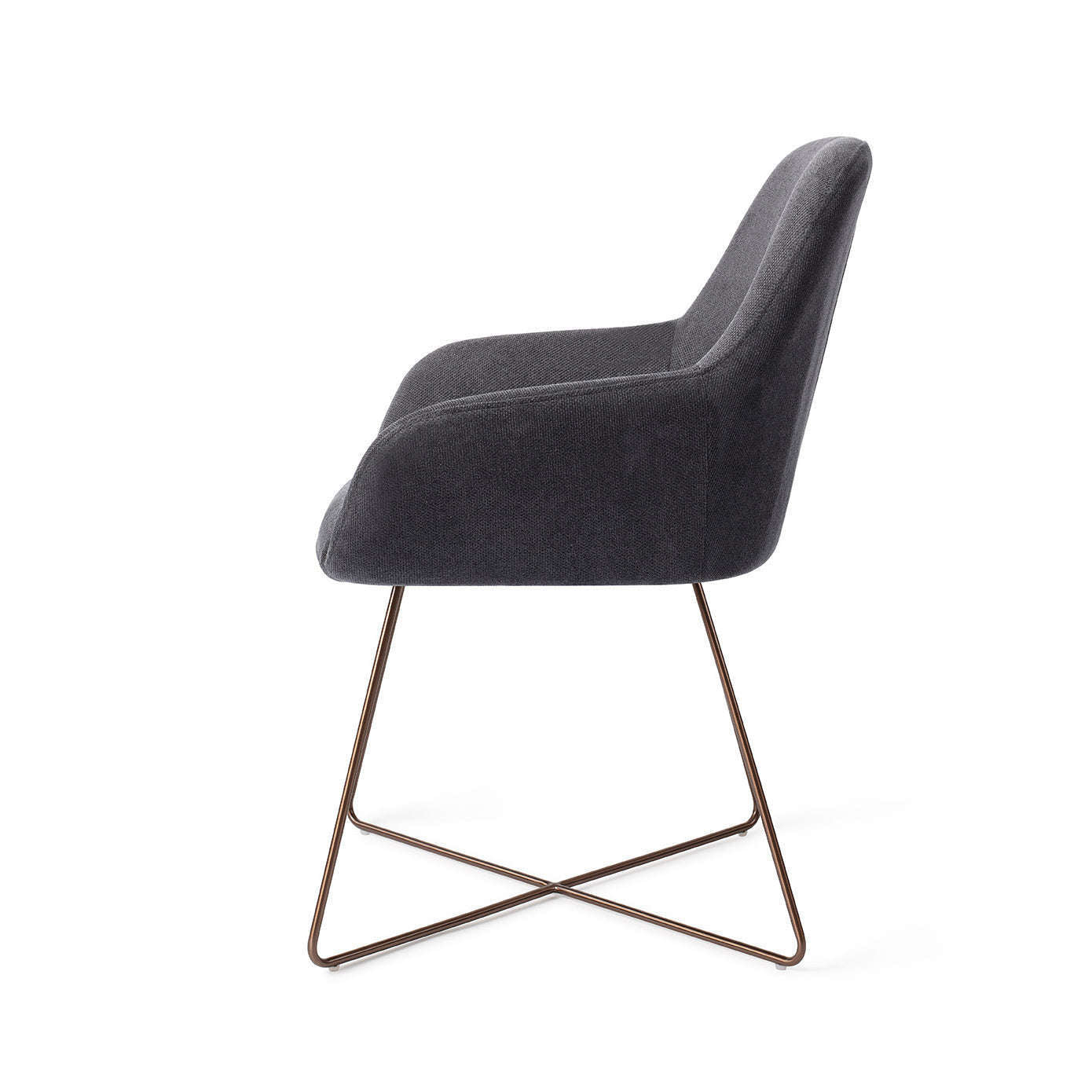 Jesper Home Kushi eetkamerstoel Black out|cross rose