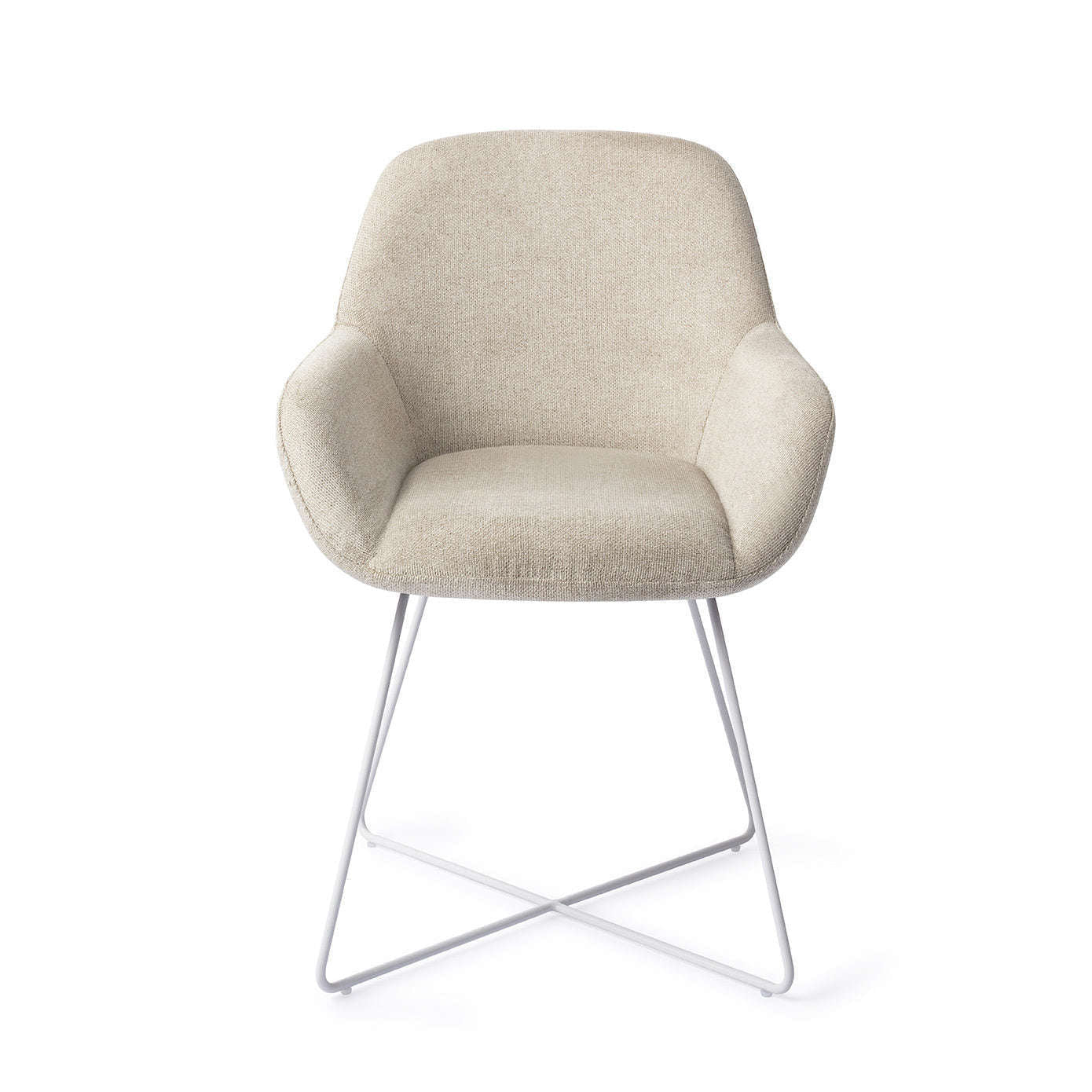 Jesper Home Kushi eetkamerstoel Ivory Ivy|cross white