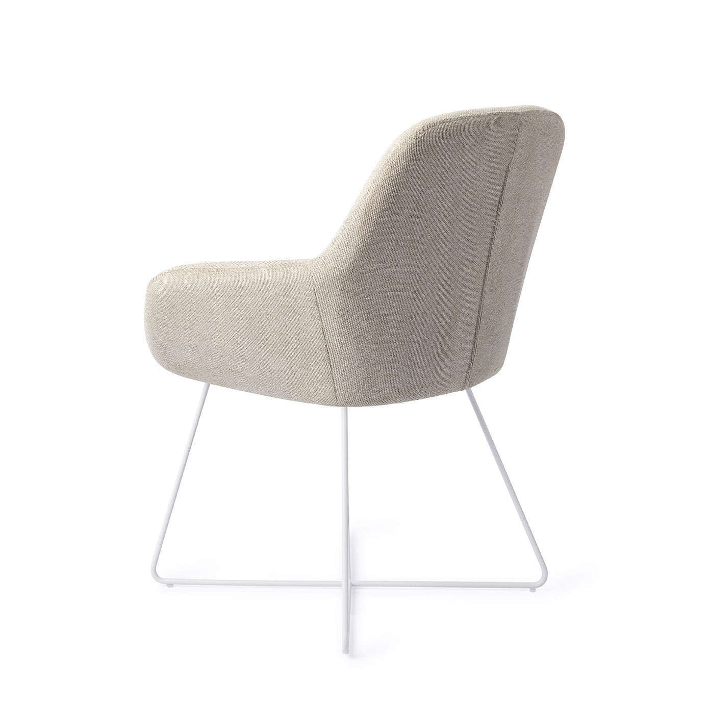 Jesper Home Kushi eetkamerstoel Ivory Ivy|cross white