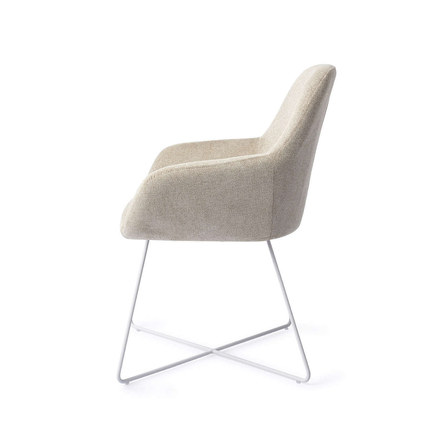 Jesper Home Kushi eetkamerstoel Ivory Ivy|cross white