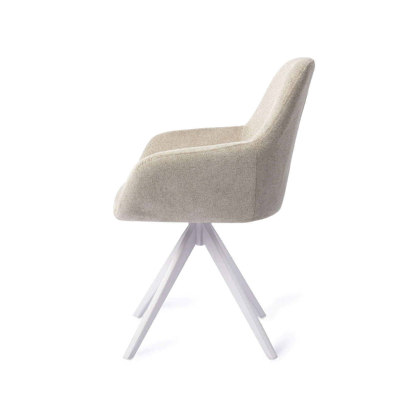 Jesper Home Kushi eetkamerstoel Ivory Ivy|turn white