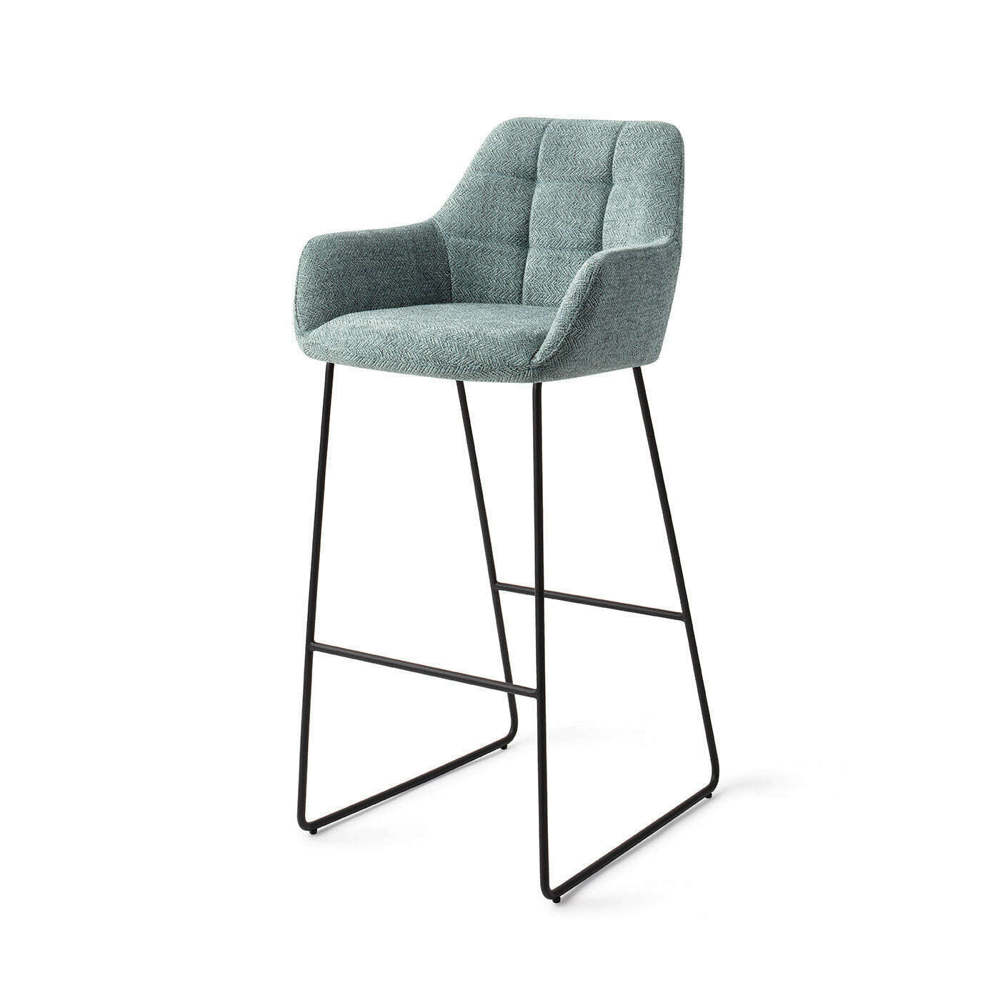 Jesper Home Noto barstoel real teal|slide black (h)