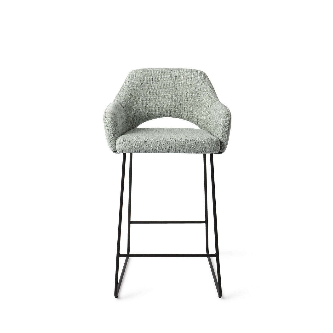 Jesper Home Yanai barstoel soft sage|slide black (l)