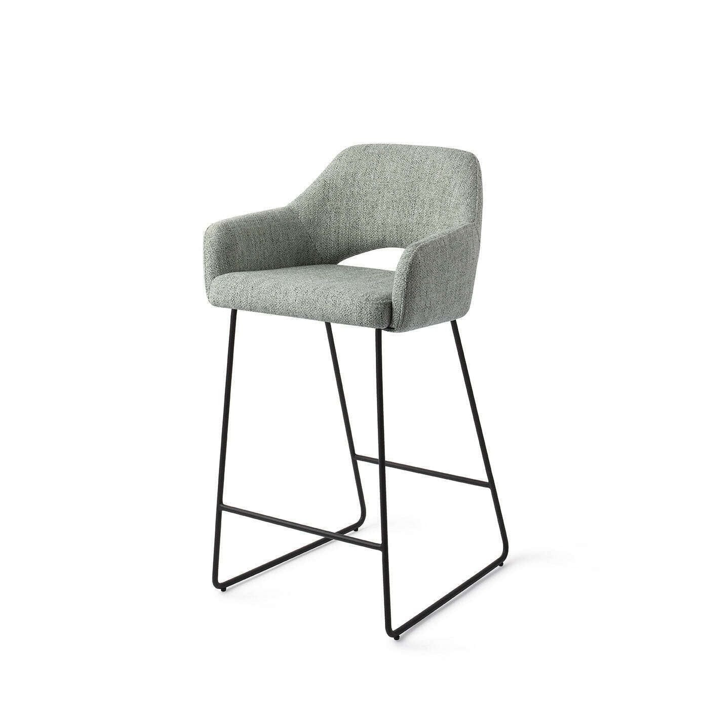 Jesper Home Yanai barstoel soft sage|slide black (l)