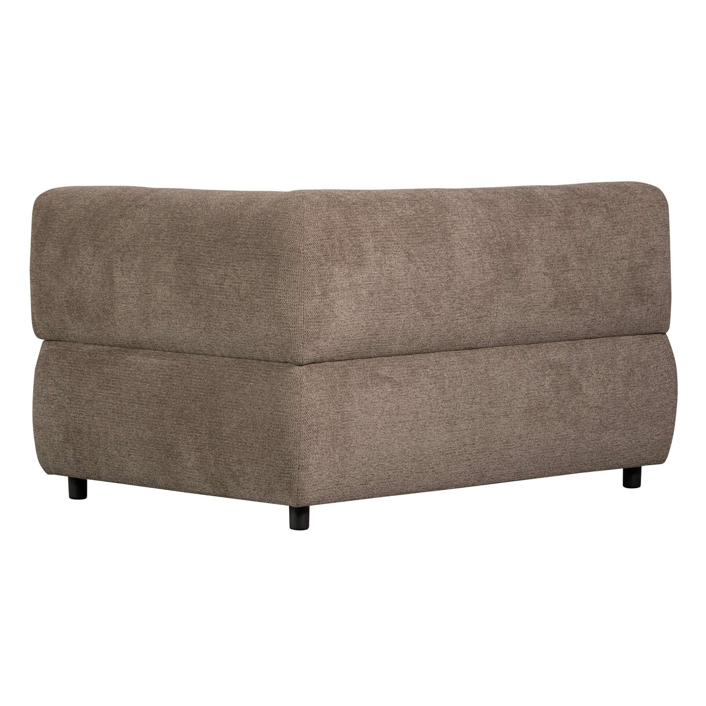 WOOOD Exclusive Louis 1,5-zits met arm rechts chenille coffee bruin
