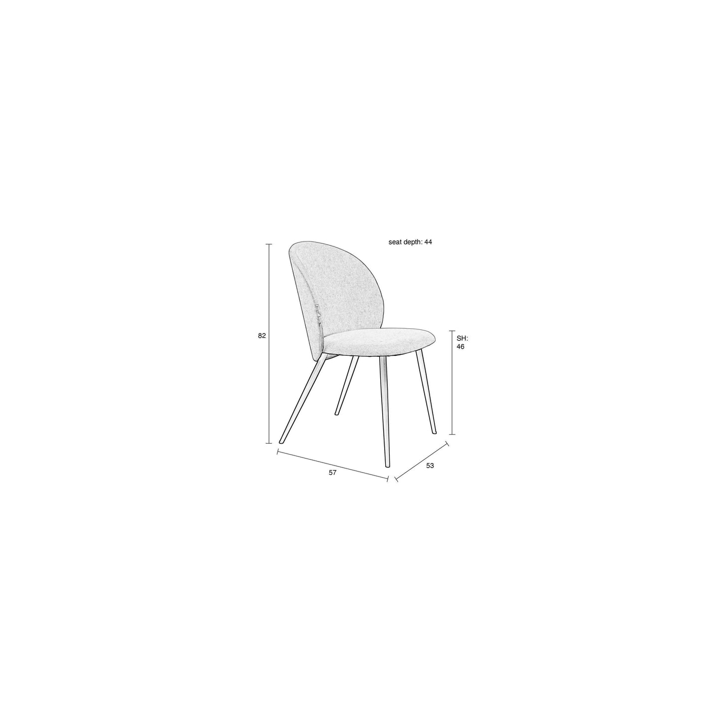 Zuiver Cozy eetkamerstoel moss