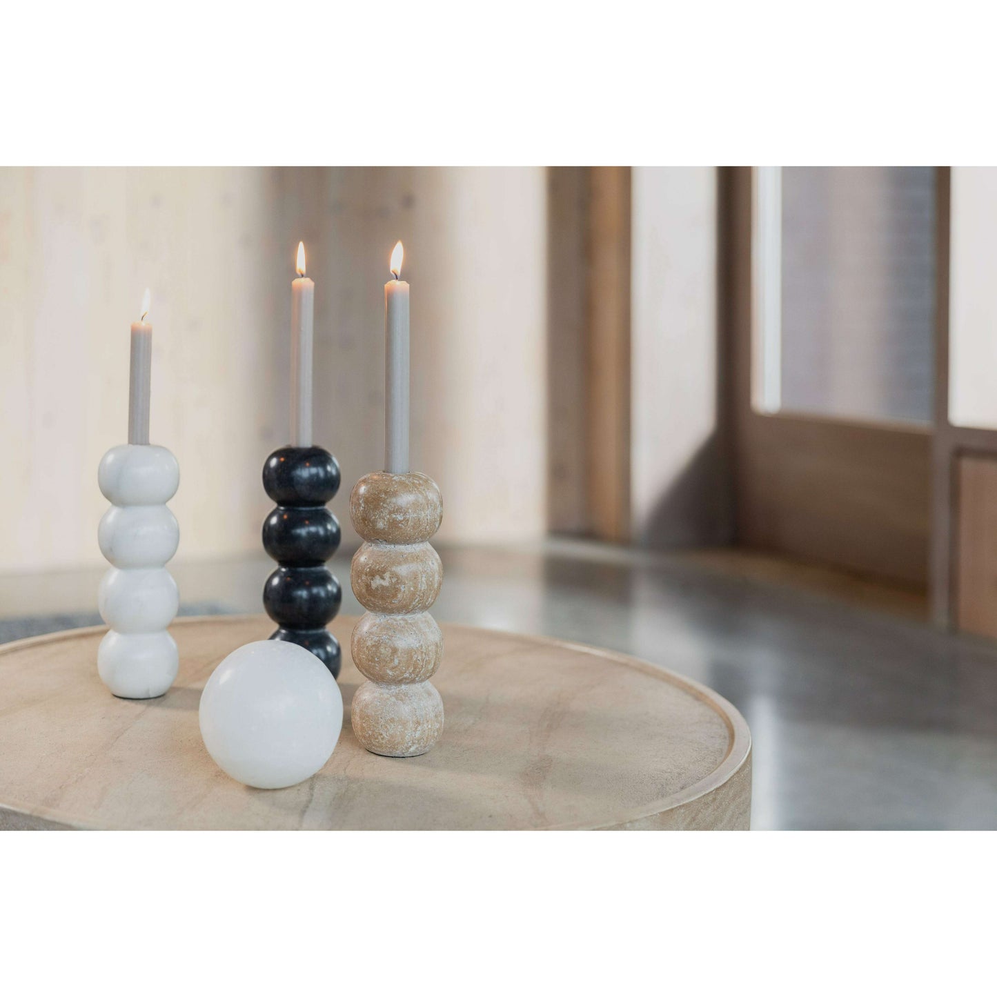 Zuiver Rome kandelaar travertin naturel