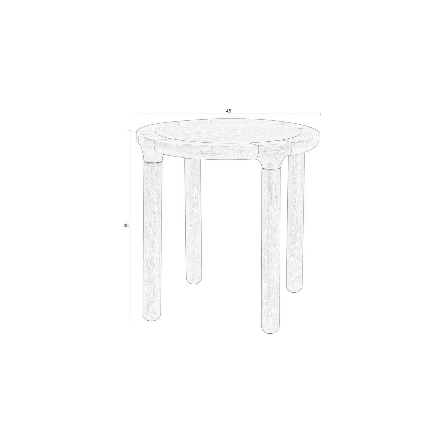 Zuiver Storm side table walnut