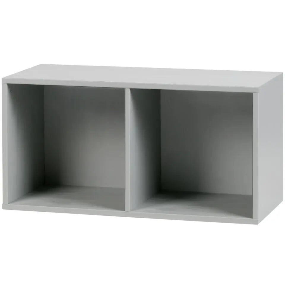 Lower Case open vakken grenen - betongrijs - 41x81x35 cm