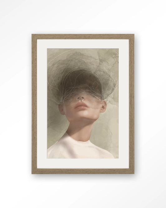 Fotolijst Blind Mist lijst donkerbruin 50x70 cm