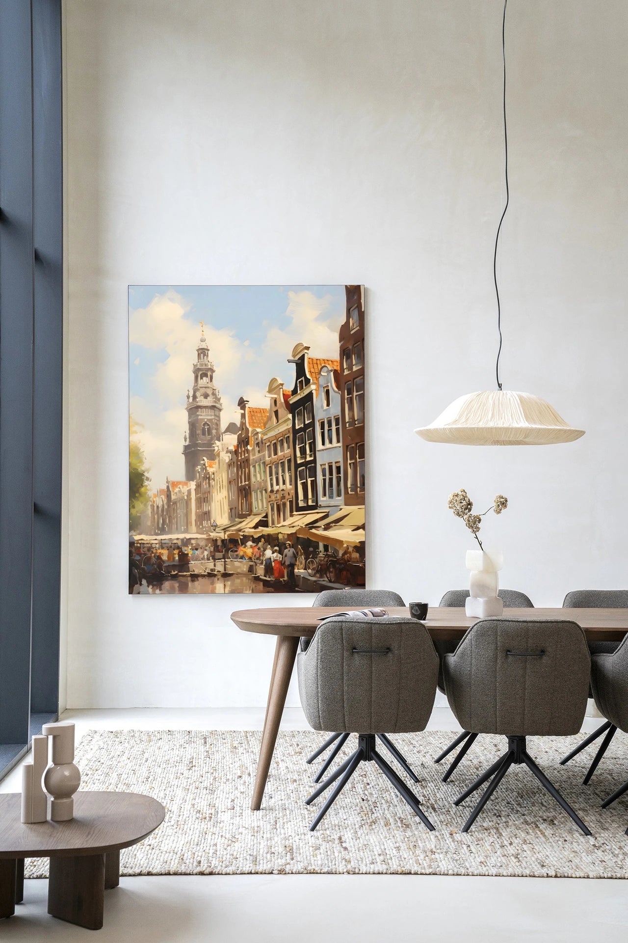 Wandkleed Amsterdam 110x145 cm frame zwart