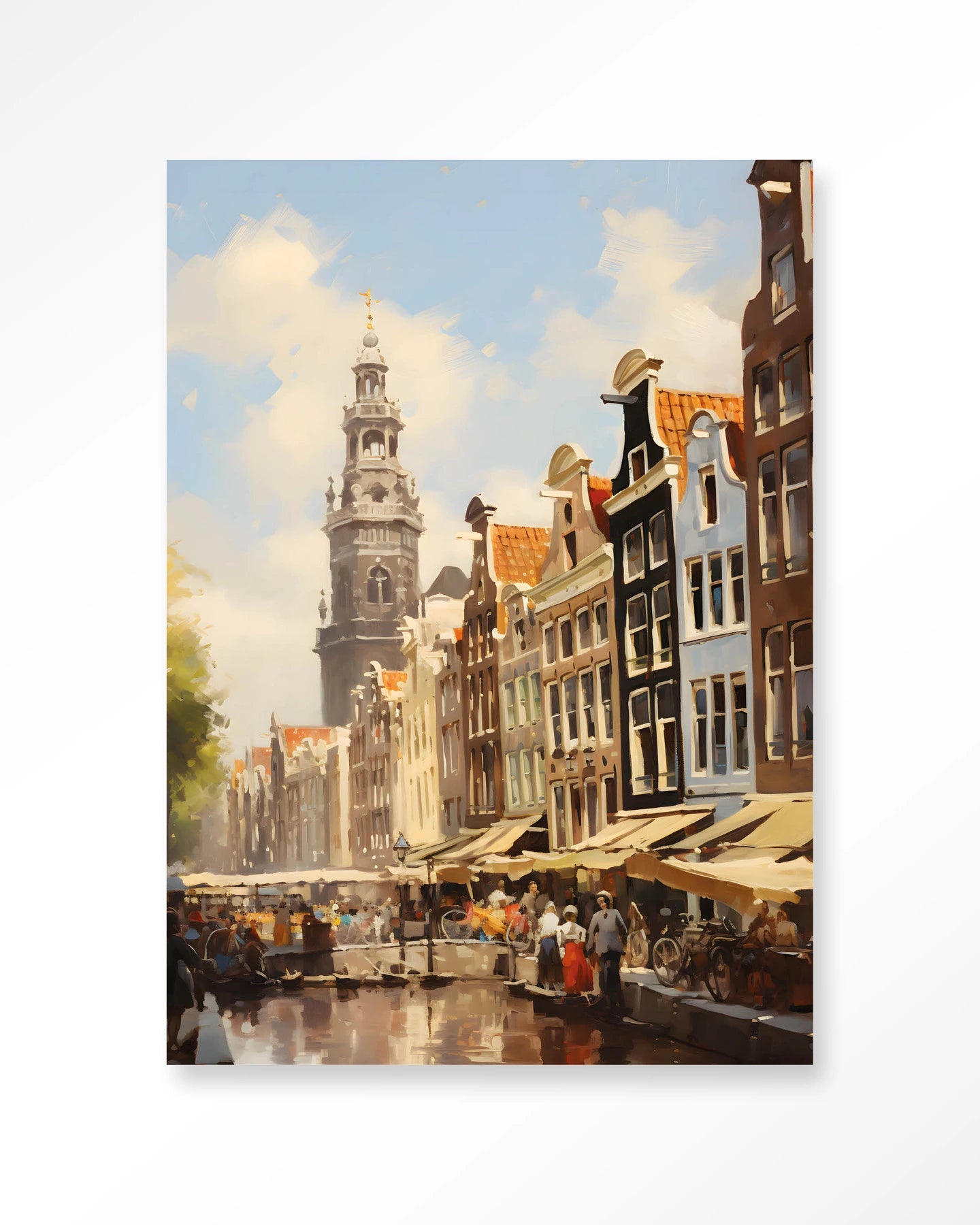 Wandkleed Amsterdam 110x145 cm frame zwart