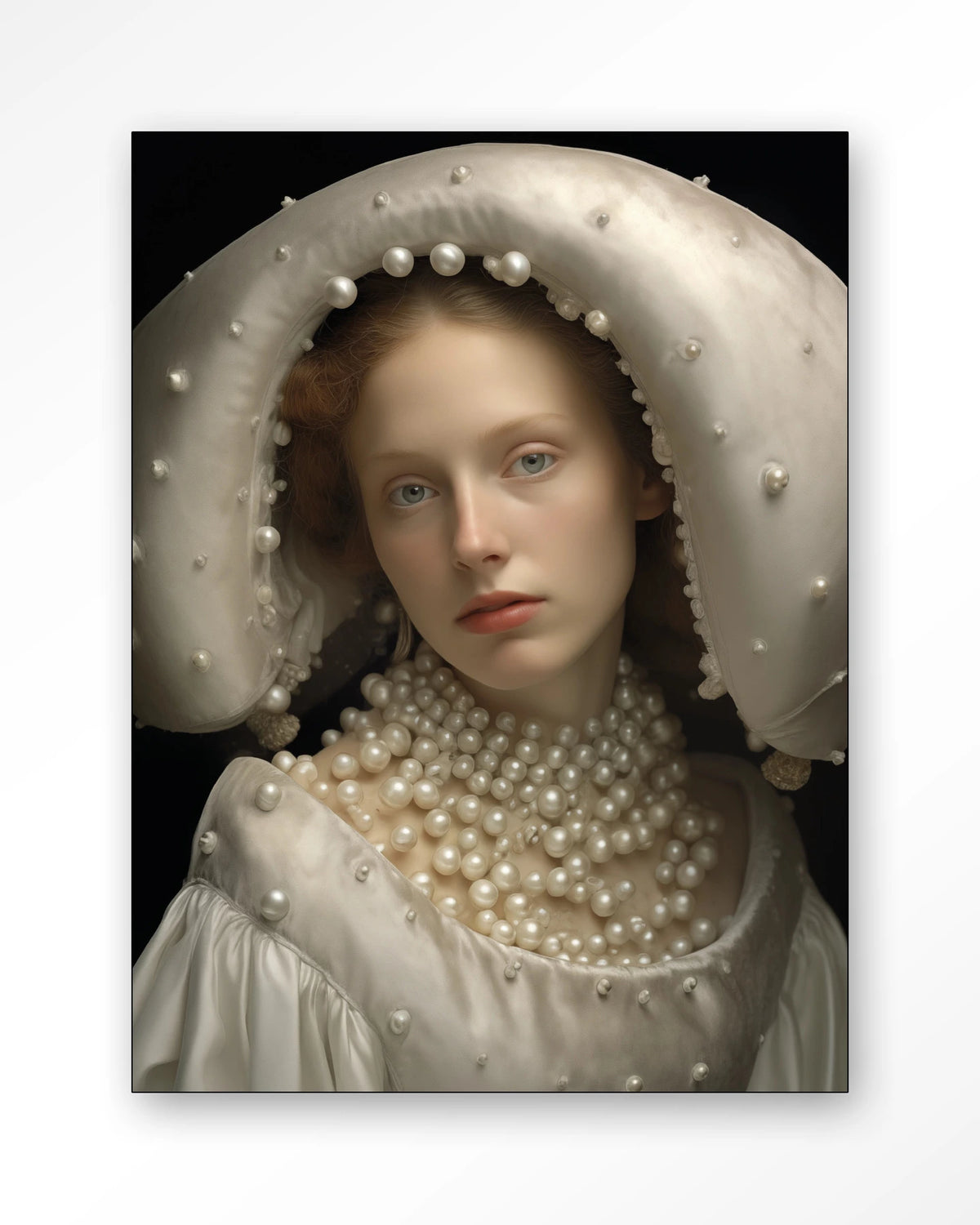 Wandkleed Queen Of Pearls 1 80x110 cm Floating frame wit