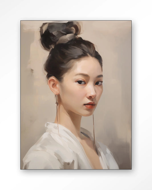 Wanddoek Haruto frame zwart 110x145 cm