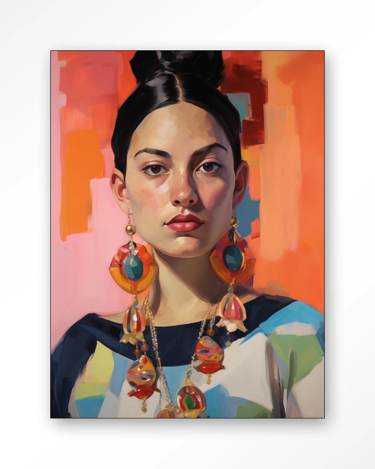 Wanddoek Senorita 110x145 cm frame zwart