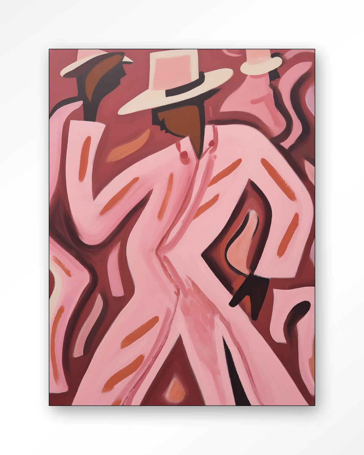 Wanddoek Boogie Woogie 110 x 145 cm / frame zwart