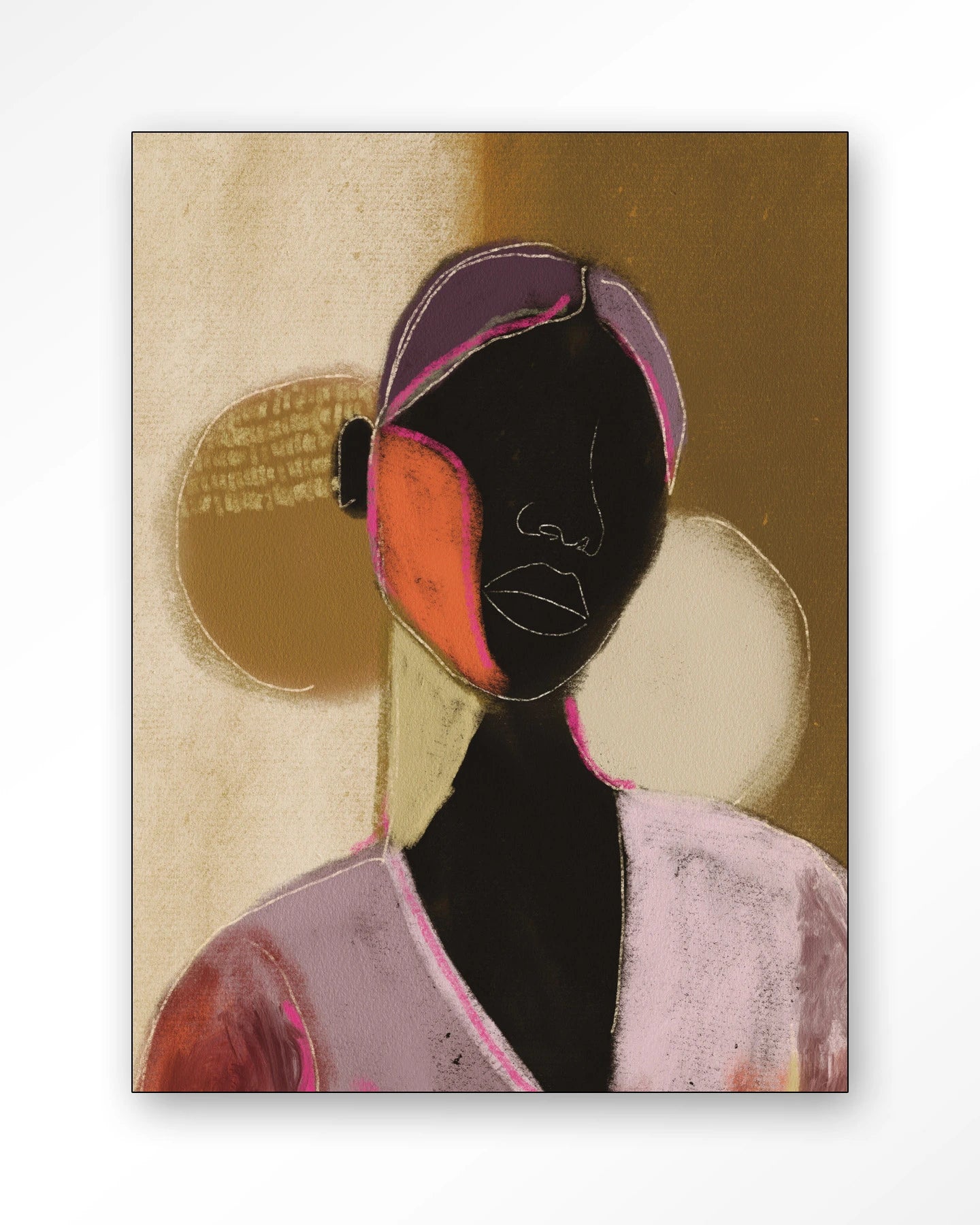 Wanddeco 145x190  vrouw Silhouette Lady 1