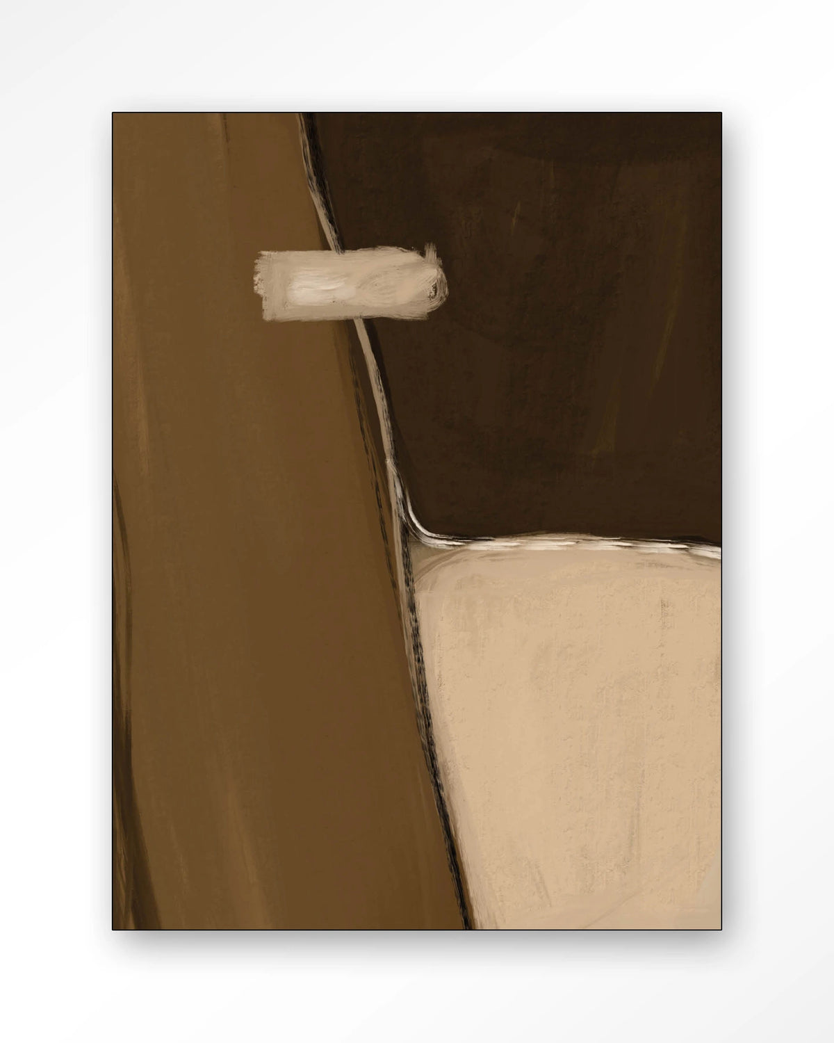 Wanddoek Chocolate 110 x 145 cm frame zwart