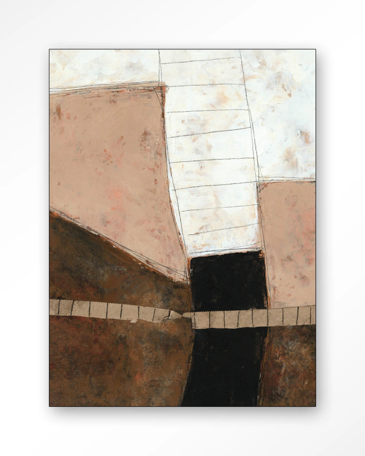 Wanddeco Abstract 9 110x145cm zwart frame