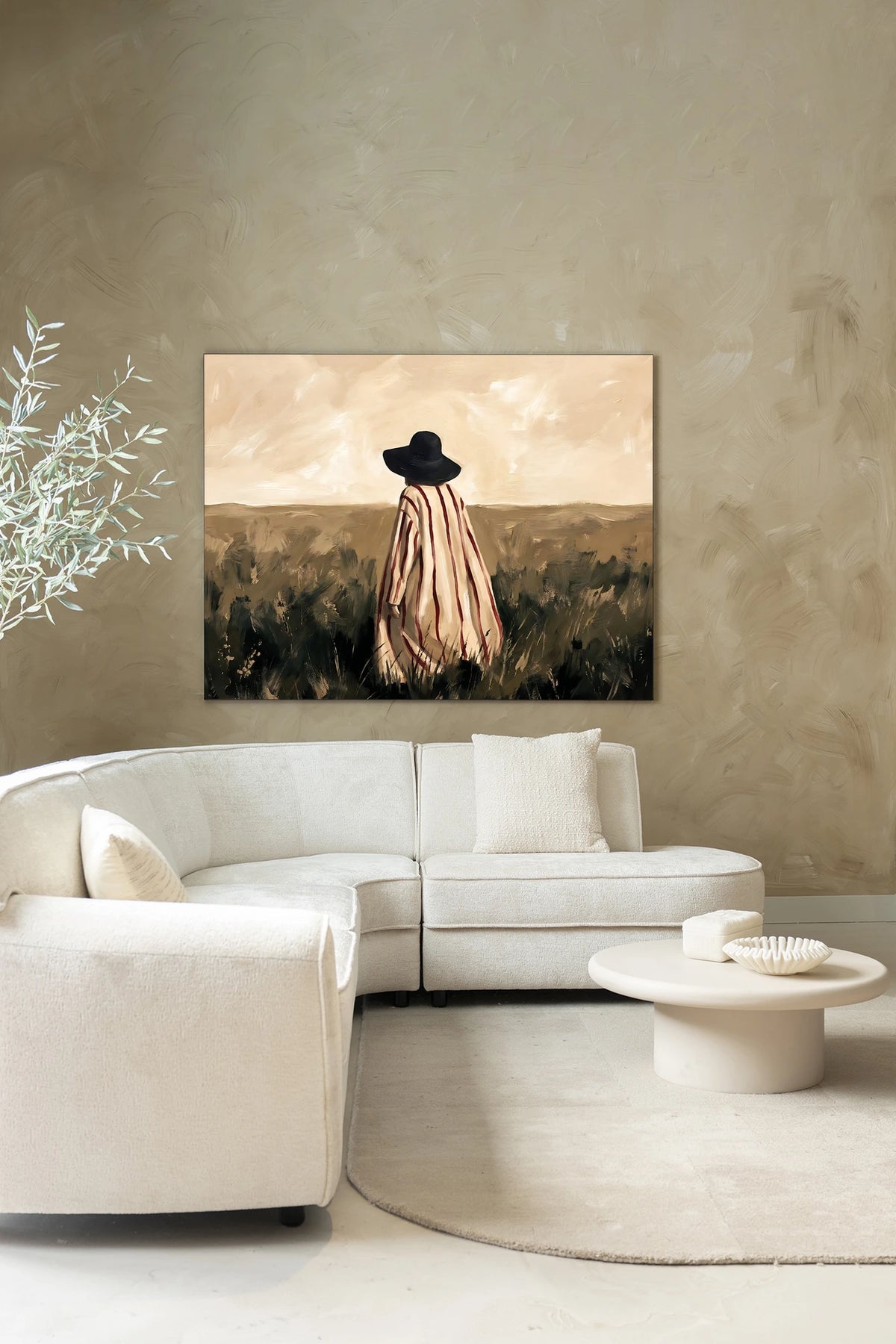 Wanddoek Wanderlust 145 x 110 cm / frame zwart