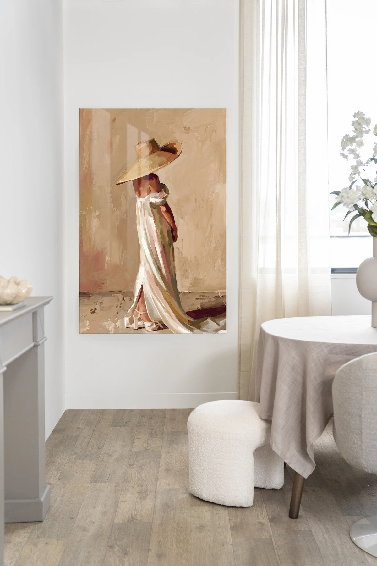 Wanddoek Juliette 110 x 145 cm / frame zwart