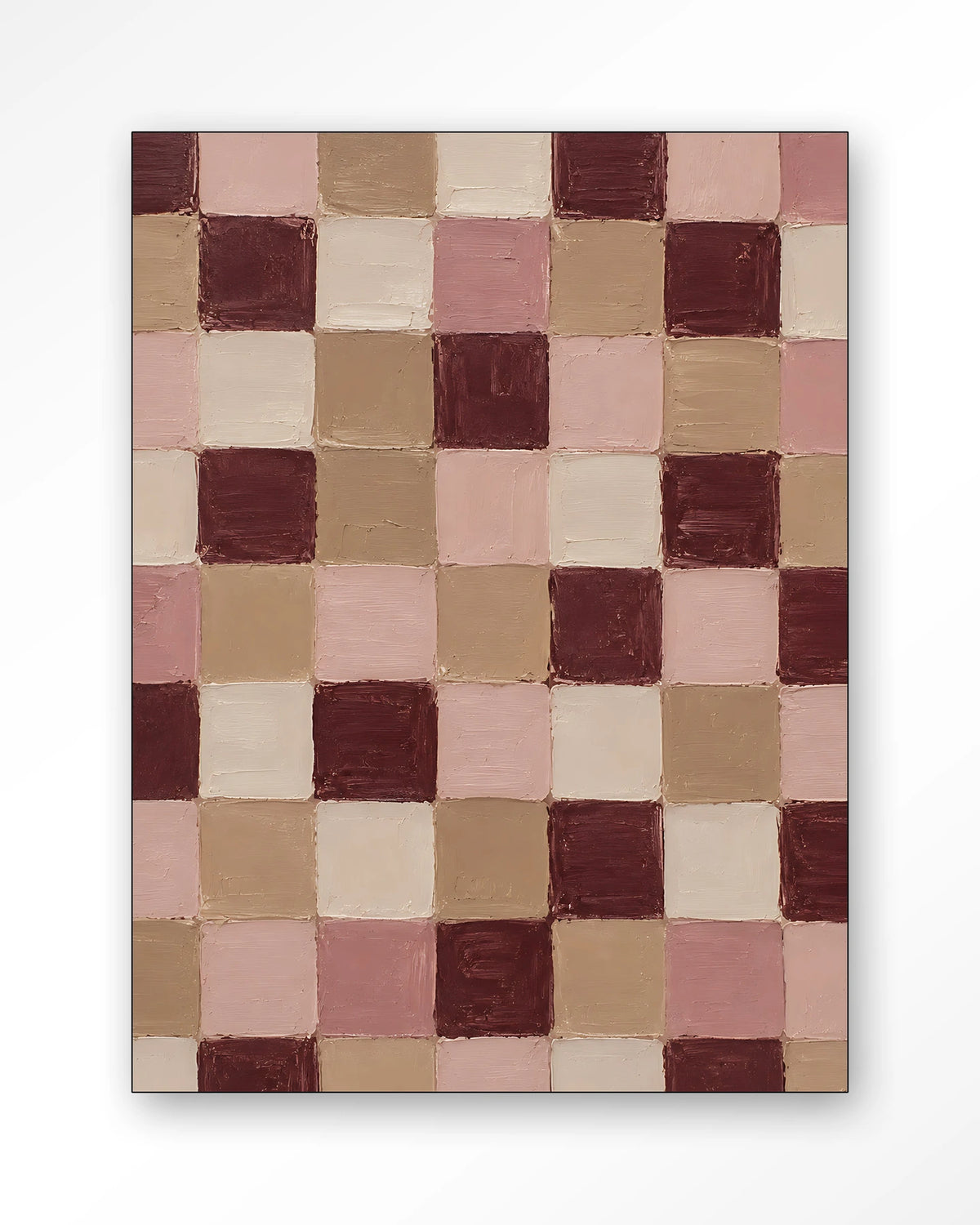 Wanddeco Pink Blocks 110x145 cm zwart frame
