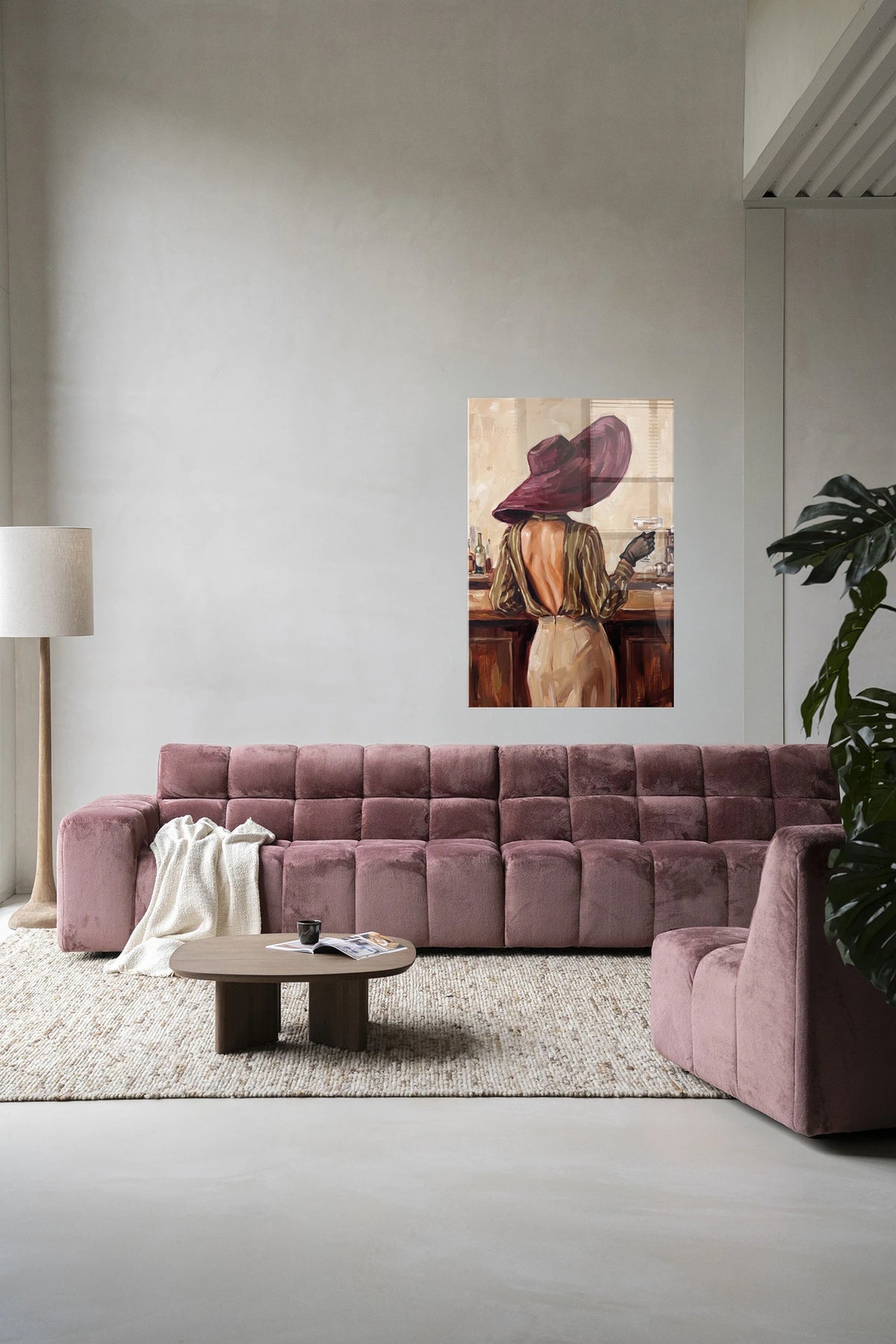 Wanddoek Margarita 110 x 145 cm / frame zwart